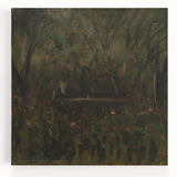 Realism Art Print - In the Garden at the Table by László Mednyánszky