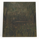 Realism Art Print - In the Garden at the Table by László Mednyánszky