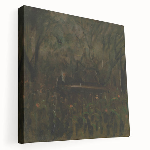 Realism Art Print - In the Garden at the Table by László Mednyánszky