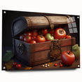 Tomato Treasure Chest Art – Rustic Kitchen Still Life Wall Print
