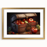 Tomato Treasure Chest Art – Rustic Kitchen Still Life Wall Print