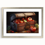 Tomato Treasure Chest Art – Rustic Kitchen Still Life Wall Print