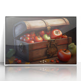 Tomato Treasure Chest Art – Rustic Kitchen Still Life Wall Print