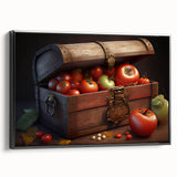 Tomato Treasure Chest Art – Rustic Kitchen Still Life Wall Print