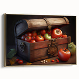 Tomato Treasure Chest Art – Rustic Kitchen Still Life Wall Print