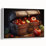 Tomato Treasure Chest Art – Rustic Kitchen Still Life Wall Print