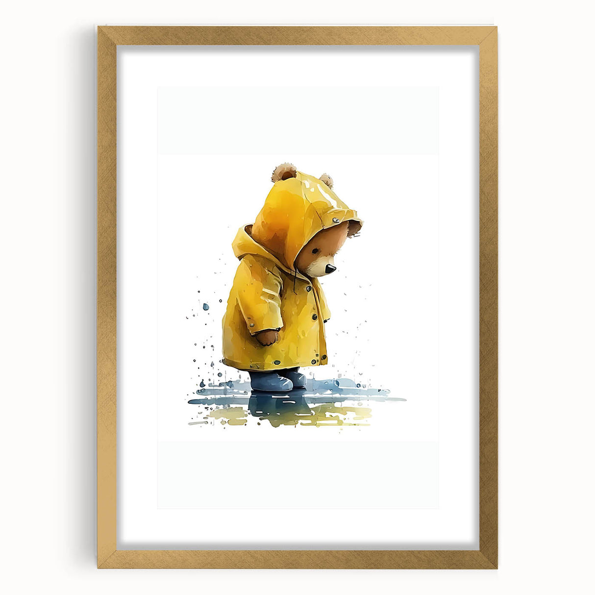 Rainy Day Teddy Boys Room Wall Art – Kids Wall Art Prints