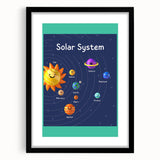 Solar System - Kids Educational Wall Art Space Learning Print
