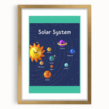 Solar System - Kids Educational Wall Art Space Learning Print