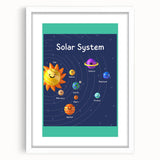 Solar System - Kids Educational Wall Art Space Learning Print