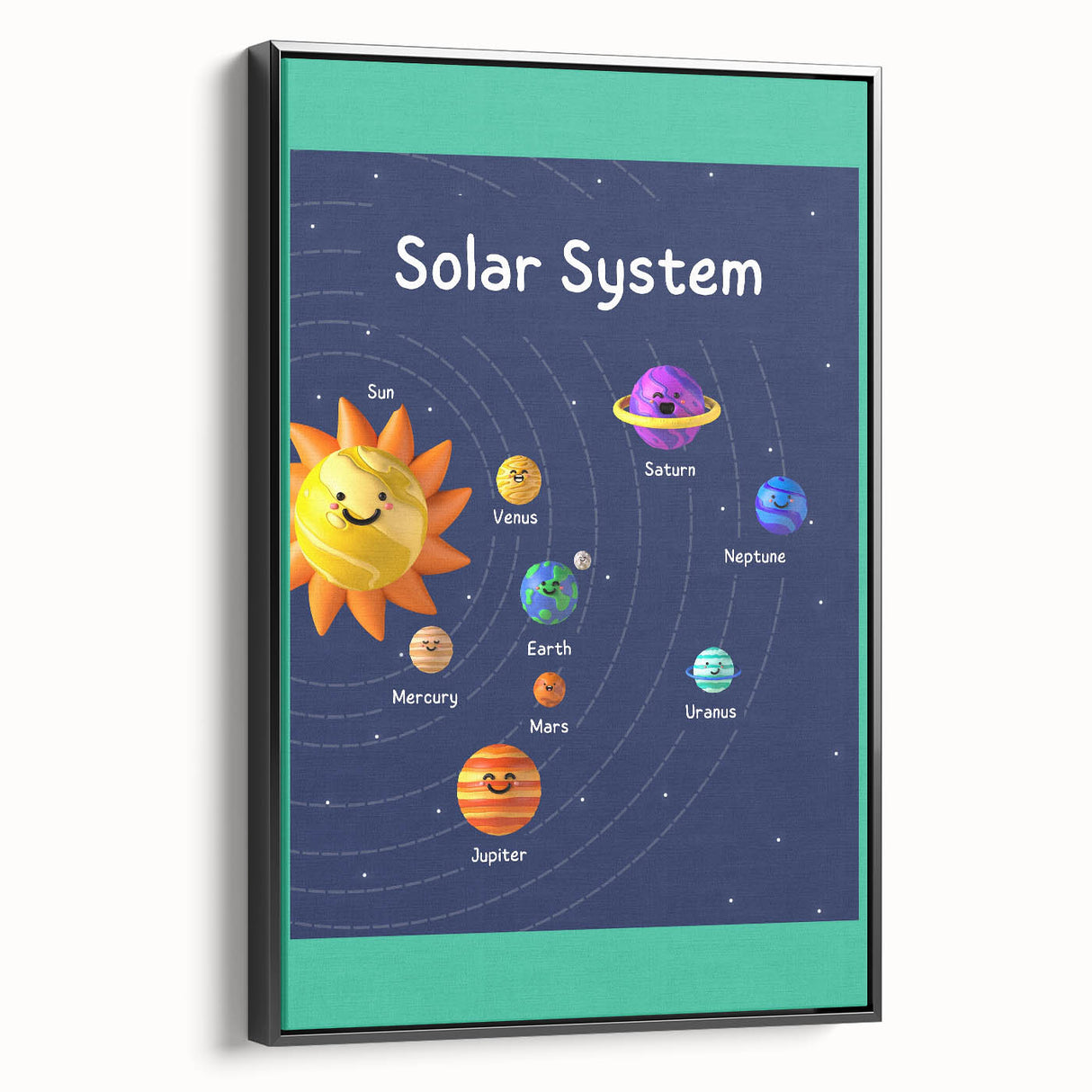 Solar System - Kids Educational Wall Art Space Learning Print