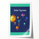 Solar System - Kids Educational Wall Art Space Learning Print