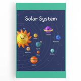 Solar System - Kids Educational Wall Art Space Learning Print