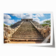 Rolled print of Yucatan scenery with lush greenery and floral elements in bright colors, ideal for art wall dining room.