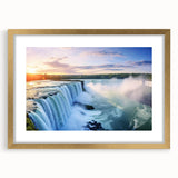 Extra large abstract art print of a textured Brazilian landscape in muted earth tones, framed in gold.
