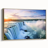 Framed canvas of vintage-style Brazilian landscape in muted gold and black tones, suitable for bedroom wall art.