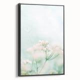 Black and white vintage poster art on framed canvas depicting a spring landscape, ideal for bedroom wall decor.