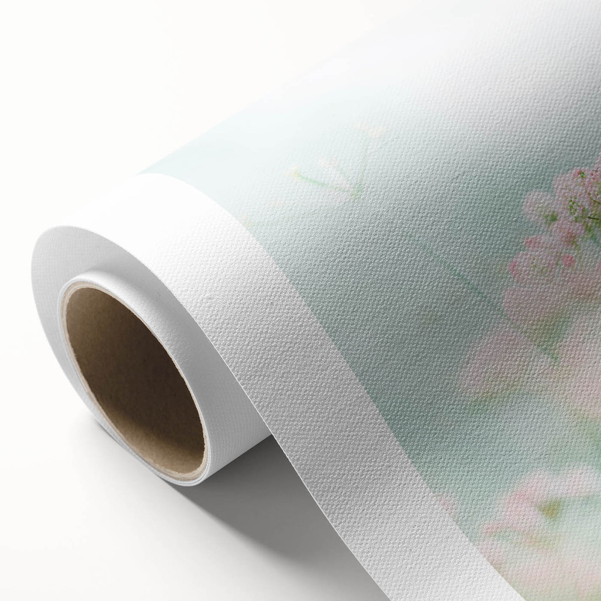Art Deco poster of spring season in pastel shades on rolled canvas, ideal for nursery wall art.