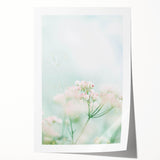 Rolled canvas print featuring a floral design in pastel shades, ideal for art wall dining room.