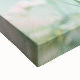 Large art depicting a spring landscape in black and white on stretched canvas, suitable for bedroom decor.