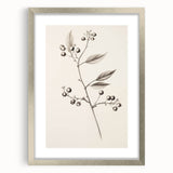 Textured art depicting abstract winter scene in silver frame, with muted blue and gray tones, ideal for bedroom art.