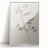 Acrylic print of a winter scene in art deco style, featuring soft gray and white tones, ideal for nursery wall art.