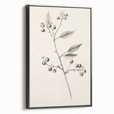 Black and white vintage poster art of a winter landscape on framed canvas, ideal for bedroom wall decor.