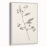 Vintage poster art of winter scene with muted blue and white tones on framed canvas, suitable for living room decor.