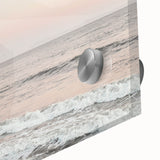 Large abstract wall art in mid-century modernist style on acrylic glass, featuring earthy and warm tones.