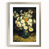 Extra large abstract art print with textured swirls in vibrant blues and yellows on a framed canvas.