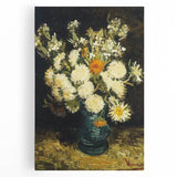 Black and white stretched canvas of Van Gogh's 'Starry Night' in large format, ideal for kitchen wall art.