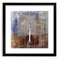 Plum and Brown Abstract Tree Wall Art - Large Canvas & Framed Print