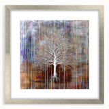 Plum and Brown Abstract Tree Wall Art - Large Canvas & Framed Print