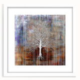 Plum and Brown Abstract Tree Wall Art - Large Canvas & Framed Print