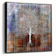 Plum and Brown Abstract Tree Wall Art - Large Canvas & Framed Print
