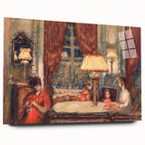 Modern Wall Art - Cozy Evening Interior Scene | Warm Nostalgic Decor