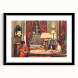 Modern Wall Art - Cozy Evening Interior Scene | Warm Nostalgic Decor