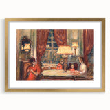 Modern Wall Art - Cozy Evening Interior Scene | Warm Nostalgic Decor