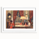 Modern Wall Art - Cozy Evening Interior Scene | Warm Nostalgic Decor