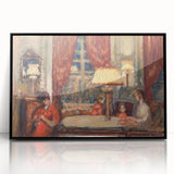 Modern Wall Art - Cozy Evening Interior Scene | Warm Nostalgic Decor