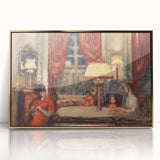 Modern Wall Art - Cozy Evening Interior Scene | Warm Nostalgic Decor