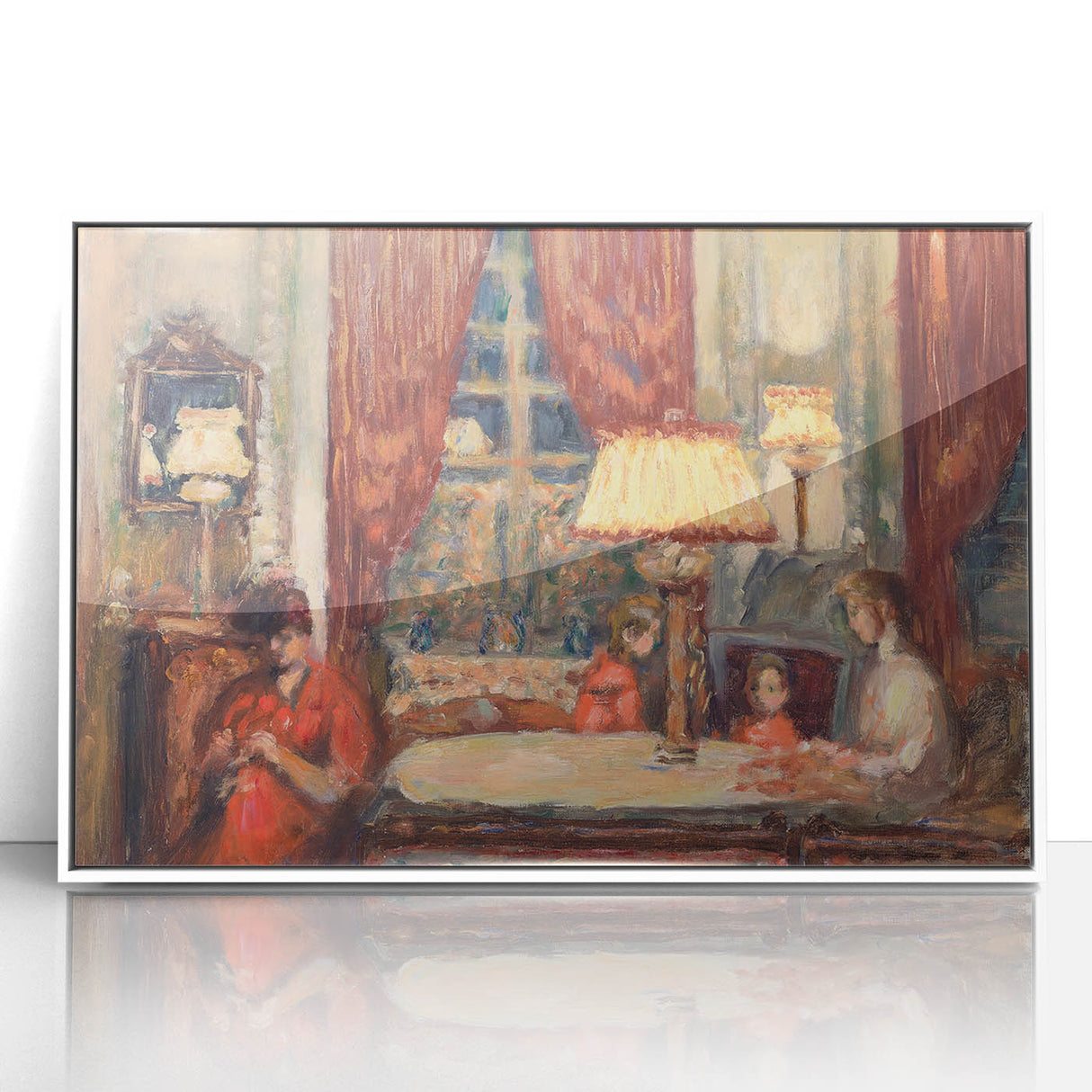 Modern Wall Art - Cozy Evening Interior Scene | Warm Nostalgic Decor