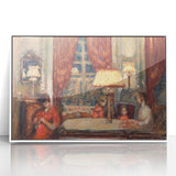 Modern Wall Art - Cozy Evening Interior Scene | Warm Nostalgic Decor
