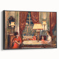 Modern Wall Art - Cozy Evening Interior Scene | Warm Nostalgic Decor