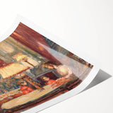 Modern Wall Art - Cozy Evening Interior Scene | Warm Nostalgic Decor