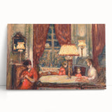 Modern Wall Art - Cozy Evening Interior Scene | Warm Nostalgic Decor
