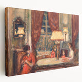 Modern Wall Art - Cozy Evening Interior Scene | Warm Nostalgic Decor