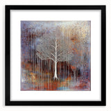 Gold and Brown Abstract Tree Wall Art - Large Canvas & Framed Print