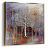 Gold and Brown Abstract Tree Wall Art - Large Canvas & Framed Print