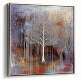Gold and Brown Abstract Tree Wall Art - Large Canvas & Framed Print